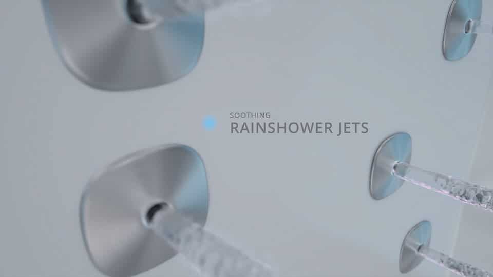 bain à remous douche à effet pluie jets