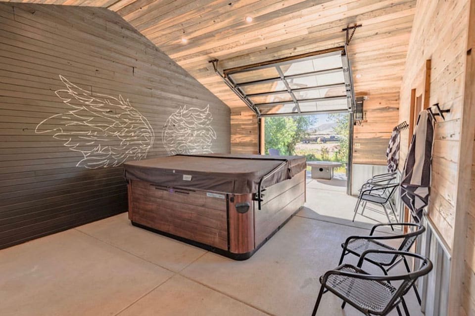 indoor outdoor hot tub